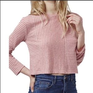 Topshop striped crop top
